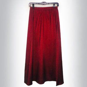 Dark Burgundy Skirt Straight with 1 Slit. Size S